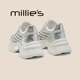 女运动凉鞋 2026夏款 镂空透气厚底老爹鞋 millies妙丽旅游鞋 洞洞款