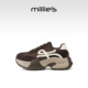 休闲运动鞋 妙丽女鞋 MILLIE 厚底老爹鞋 复古百搭时尚 棕色阿甘鞋
