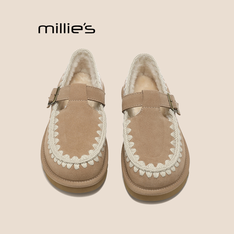 妙丽秋季复古厚底豆豆鞋巨好看