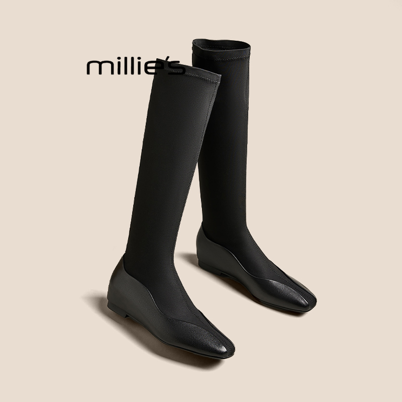 MILLIE'S/妙丽不过膝弹力靴女
