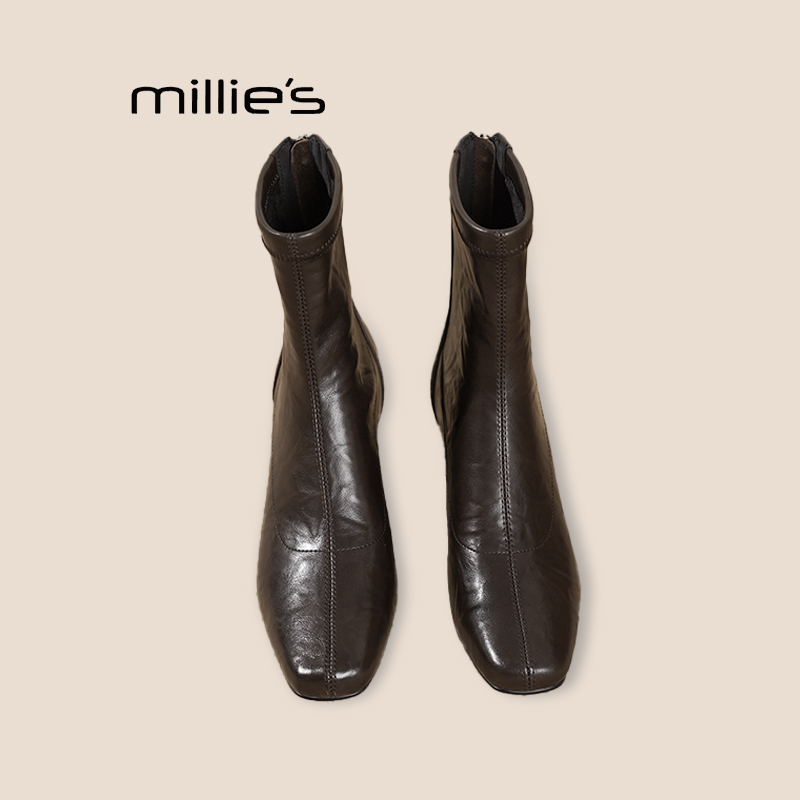 妙丽真皮复古马丁靴巨好看