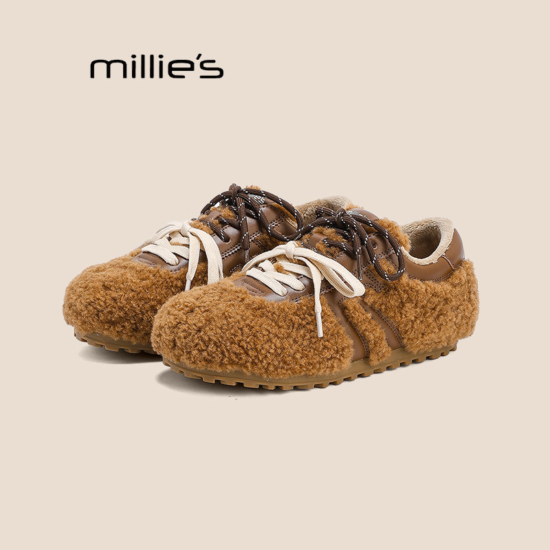 MILLIE'S妙丽真皮德训鞋女巨好看