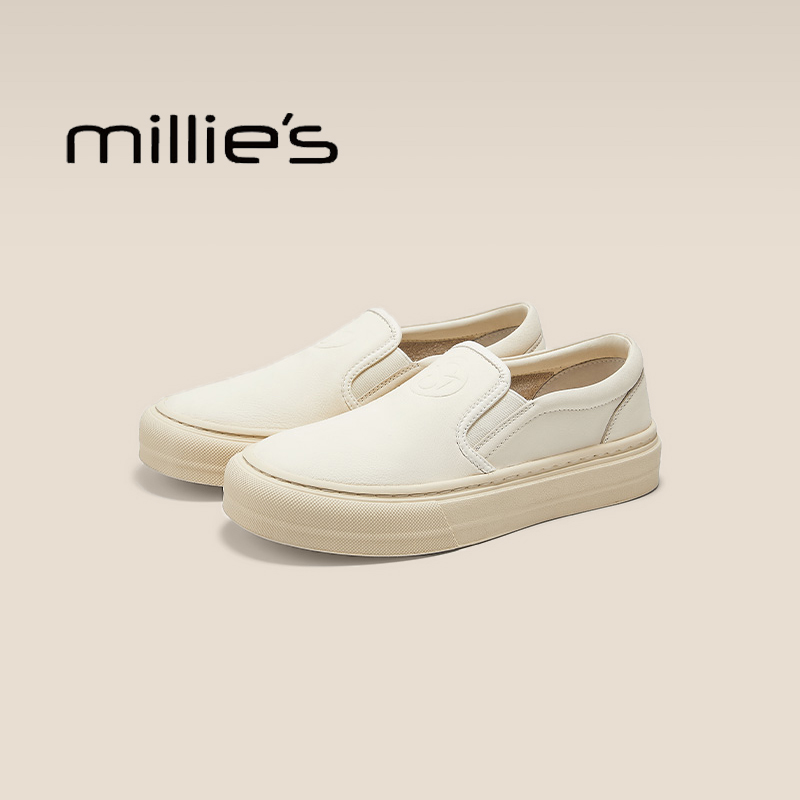 MILLIE'S/妙丽厚底一脚蹬乐福鞋