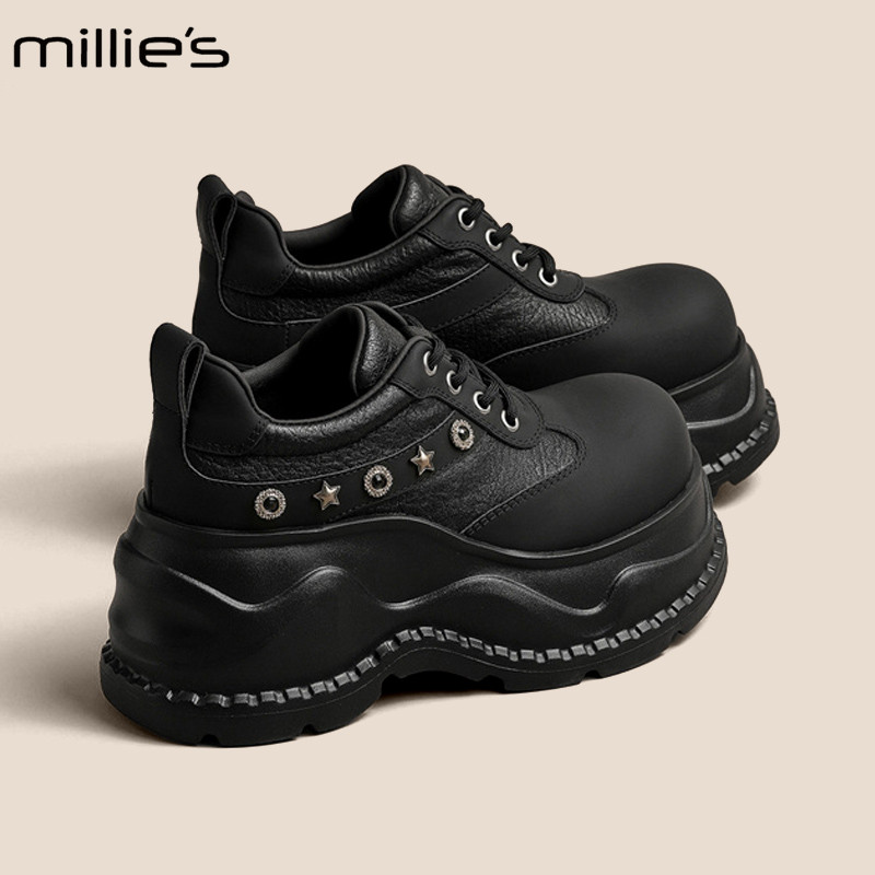 MILLIE'S/妙丽甜酷风大头松糕鞋