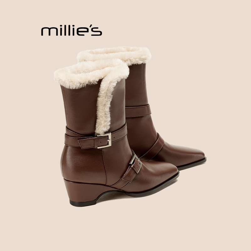 MILLIE'S新冬季加绒保暖靴巨好看