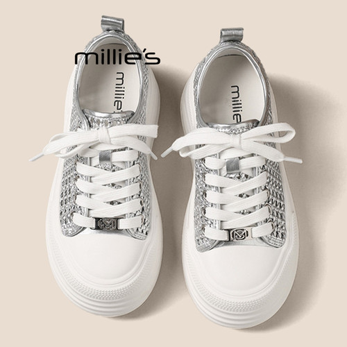 MILLIE'S/妙丽简约透气板鞋