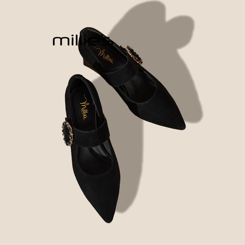 MILLIE'S/妙丽尖头浅口单鞋婚鞋