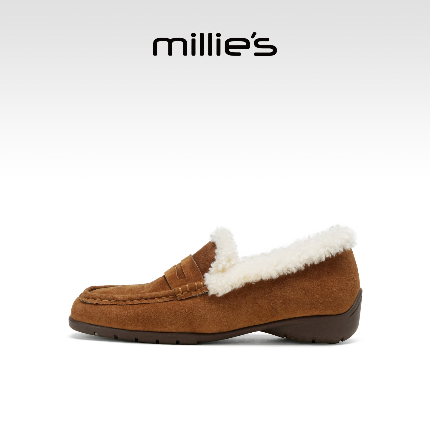 MILLIE'S/妙丽真皮德训鞋女