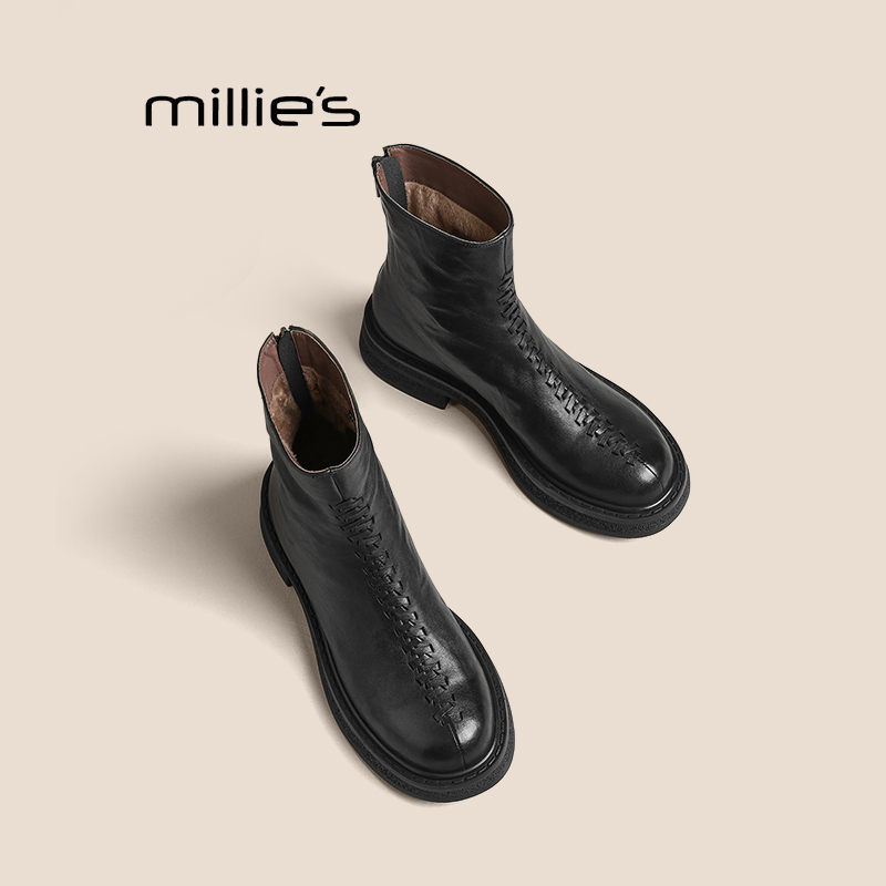 MILLIE'S妙丽真皮切尔西靴巨好看