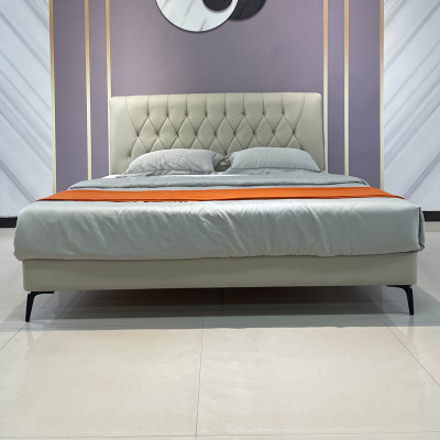 2025新款意式轻奢真皮床简约现代双人床主卧婚床大床小户型实木