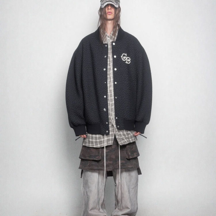 珍珠小香风轻奢棒球服夹克外套