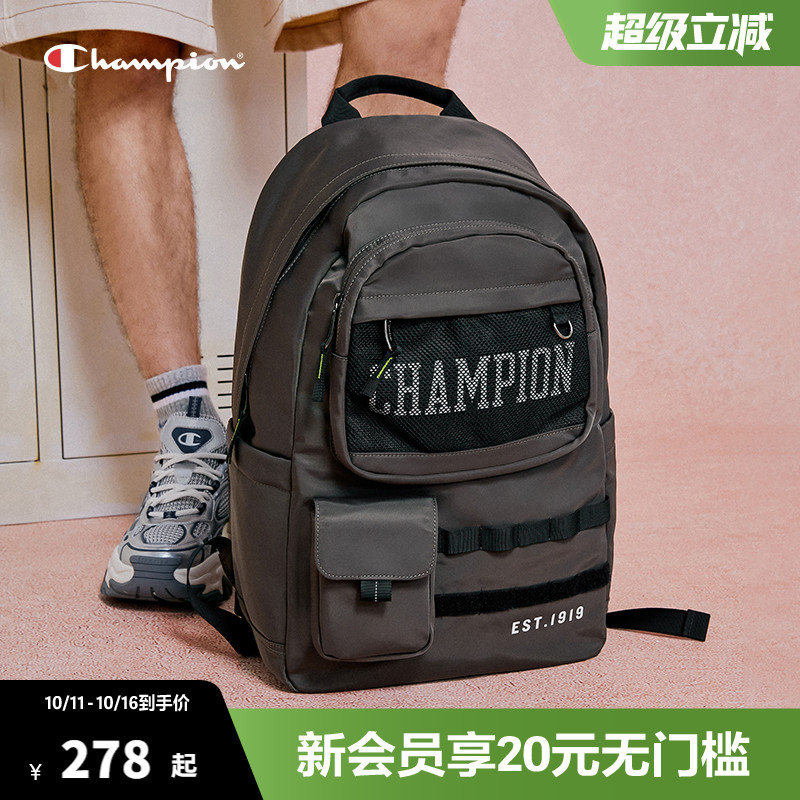 Champion冠军双肩包女2025春季新款帆布包书包运动旅游户外背包男