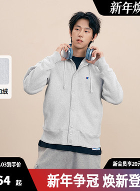 Champion冠军连帽卫衣女小Clogo开衫保暖休闲时尚外套复古潮流