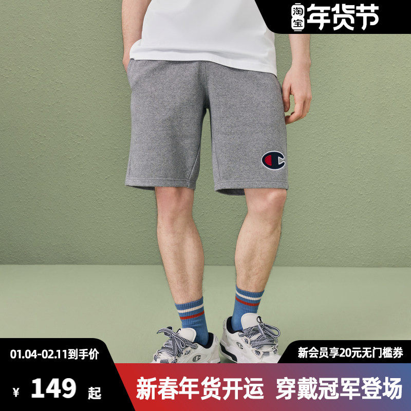 Champion冠军短裤男夏季纯棉运动裤潮牌黑色五分裤休闲裤宽松美式,男装,短裤,淘宝优惠券,粉丝福利购,淘宝优惠卷
