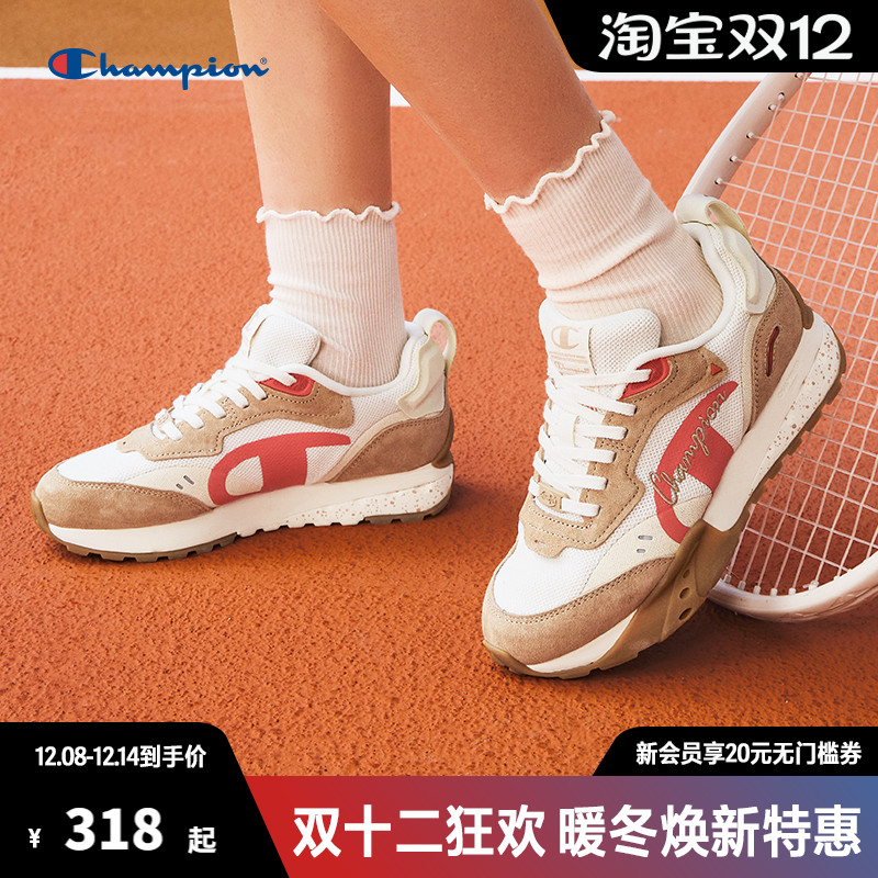 Champion复古跑鞋女2025夏季新款休闲鞋运动鞋舒适跑鞋男