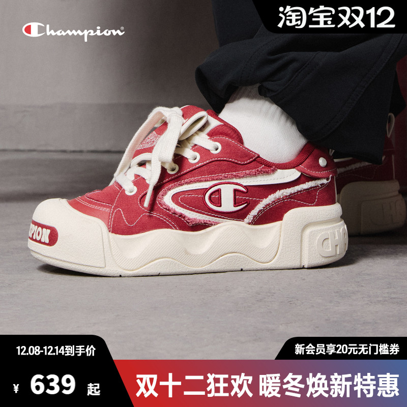 Champion冠军板鞋面包鞋女2026春夏新款大头鞋厚底时尚运动鞋子男