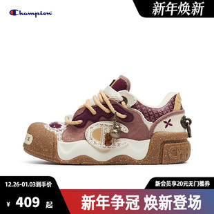 板鞋 运动鞋 男女夏季 厚底撕撕乐大头鞋 新款 Champion冠军膨膨面包鞋