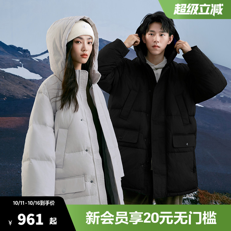 Champion冠军羽绒服男冬季新款立领面包服潮牌情侣保暖外套女