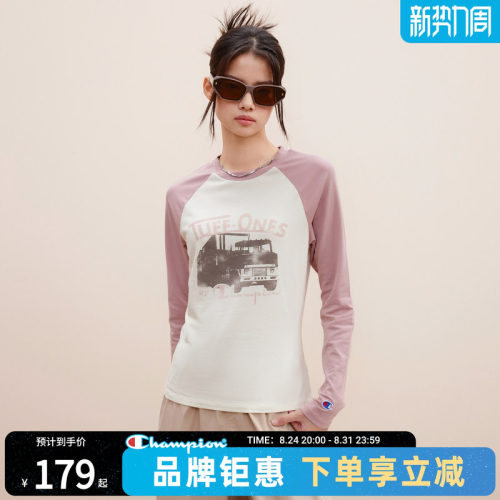 champion冠军女士休闲长袖T恤