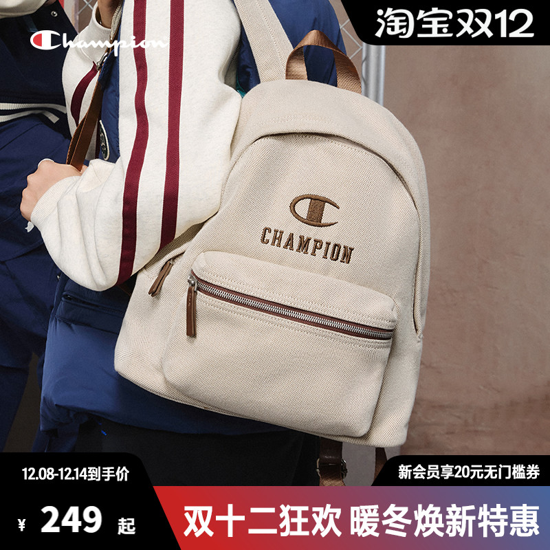 Champion冠军双肩包女2026春新款书包休闲复古大容量电脑包男背包