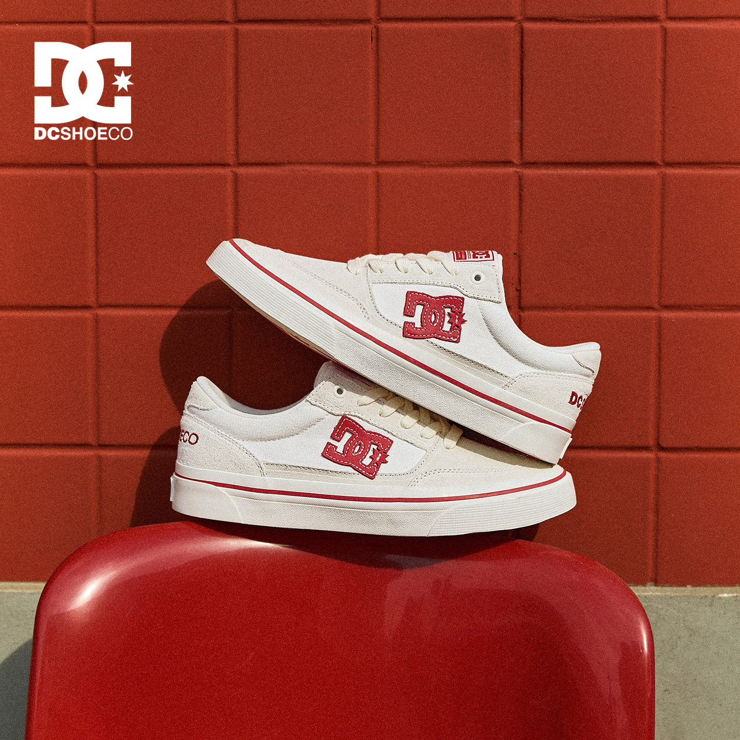DCSHOES CANVAS 夏季新款男鞋帆布鞋真皮小白鞋休闲鞋男