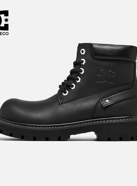 DC SHOES AURUM EDGE 2025秋冬季新款男款机车靴工装黑色马丁皮靴