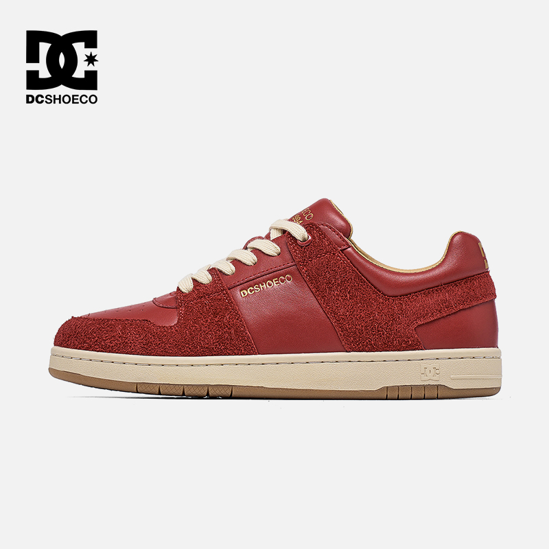 DC SHOES MARLOW LUX 2025冬季新款老钱风红色板鞋头层牛皮休闲鞋
