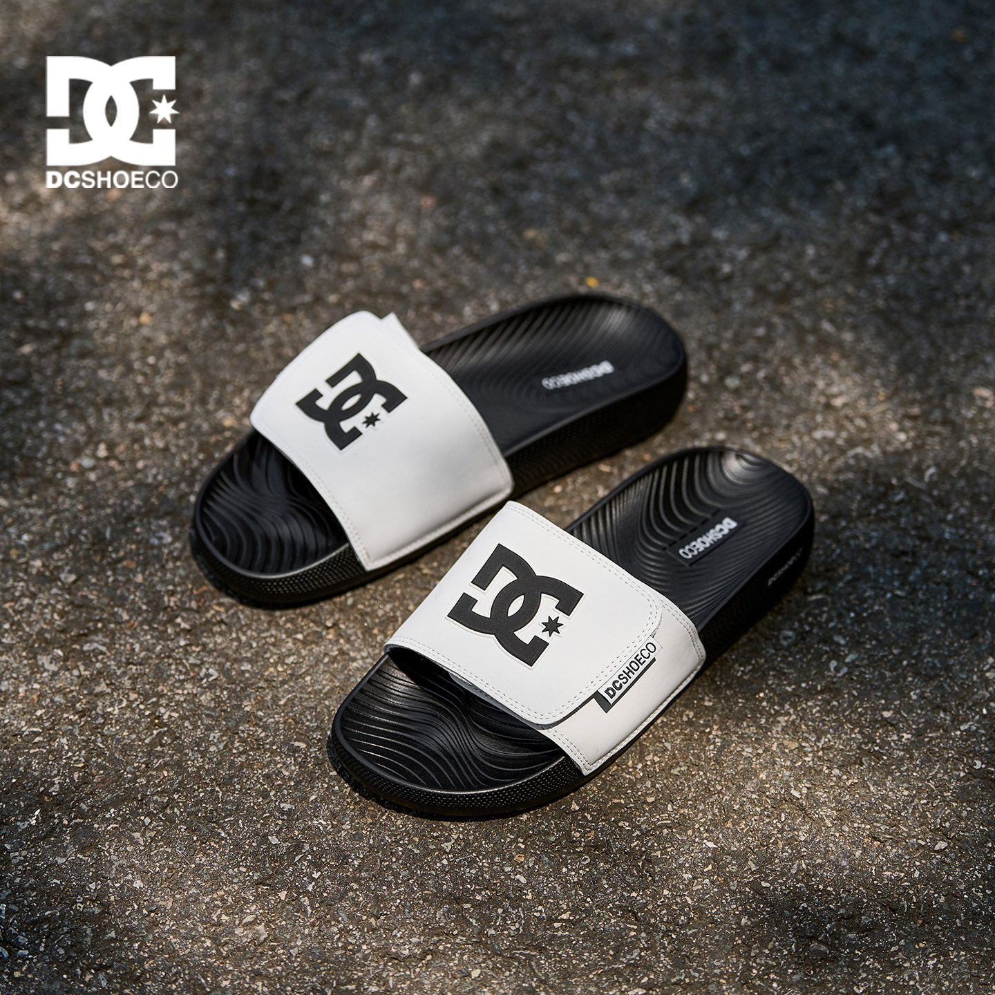DCSHOES SLATE 夏季新款外穿运动防滑一字拖魔术贴男士休闲拖鞋男