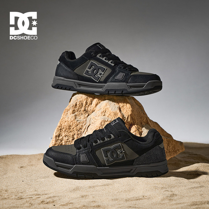 DC SHOES ASTRA CAS 25冬新款黑武士爆裂纹男鞋黑色板鞋休闲鞋男