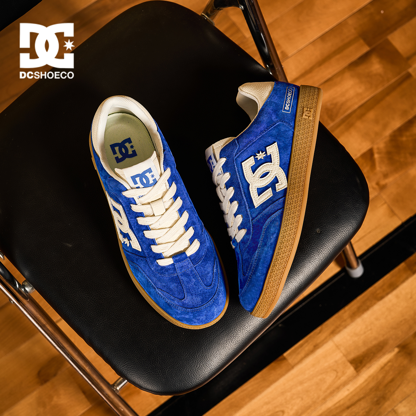 DC SHOES TRUX CAS 2025秋季流行风格蓝色德训鞋美式秋季板鞋男款