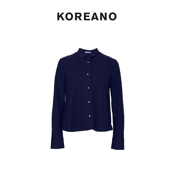 【KOREANO】冬季曜石蓝黑A廓型衬衫 【H】 CY3920(EUN)B