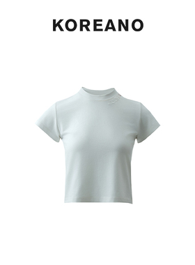 【KOREANO】夏季白色经典款logo圆领T恤 【H】 TT43957(JUN)