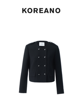 【KOREANO】春秋陨石黑小圆领肩章夹克  SW6581(JUN)