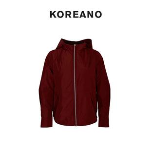 KOREANO 春秋酒红拉链常规外套 SW3925 2519