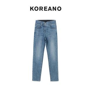KOREANO 夏季 KN4632 丹宁蓝天丝牛仔裤