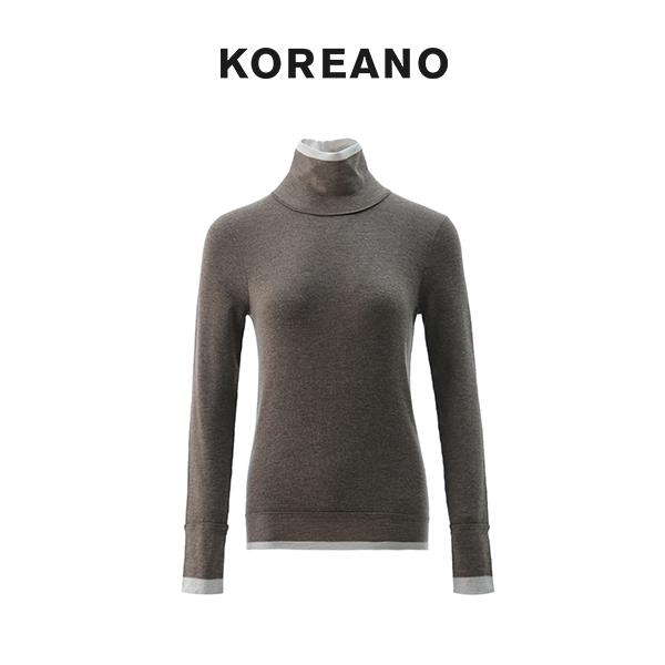 【KOREANO】冬季大地棕色高领毛衫 【H】 HY8430(UN)G