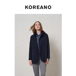 MZ6546 银舞星空羊毛拼接棉服 冬季 KOREANO