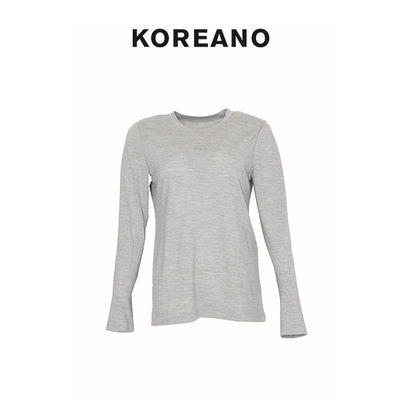 【KOREANO】春秋霜地灰色圆领H型套头T恤  TY6085(JUN)B