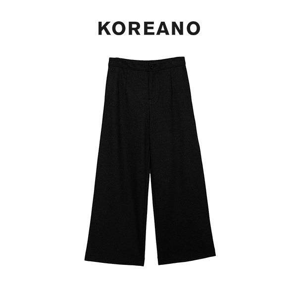 【KOREANO】冬季女裤陨石黑设计感阔腿裤 KT9113(JUN)G