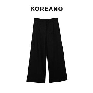 女裤 冬季 陨石黑设计感阔腿裤 KT9113 JUN KOREANO