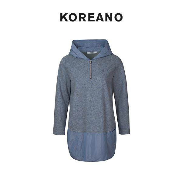 【KOREANO】冬季挚爱经典连帽拼料连衣裙 【H】 LY6830(UN)