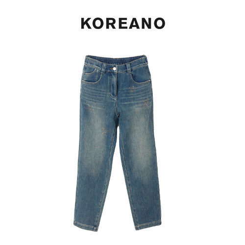 【KOREANO】冬季浅蓝色直筒牛仔裤  KN5927(JUN)G