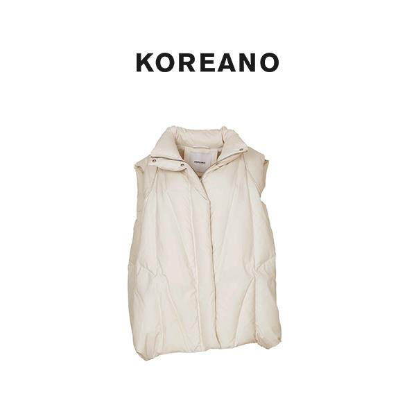 【KOREANO】冬季米白色羽绒马甲 【H】 YO8486(UN)G