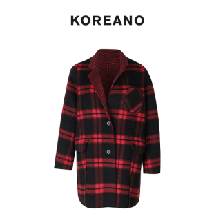 双面呢小落肩廓形中长款 冬季 大衣 FY6599 KOREANO