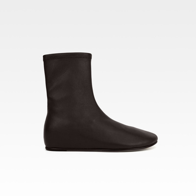 黑弹力短靴女平底瘦瘦靴跳舞女孩