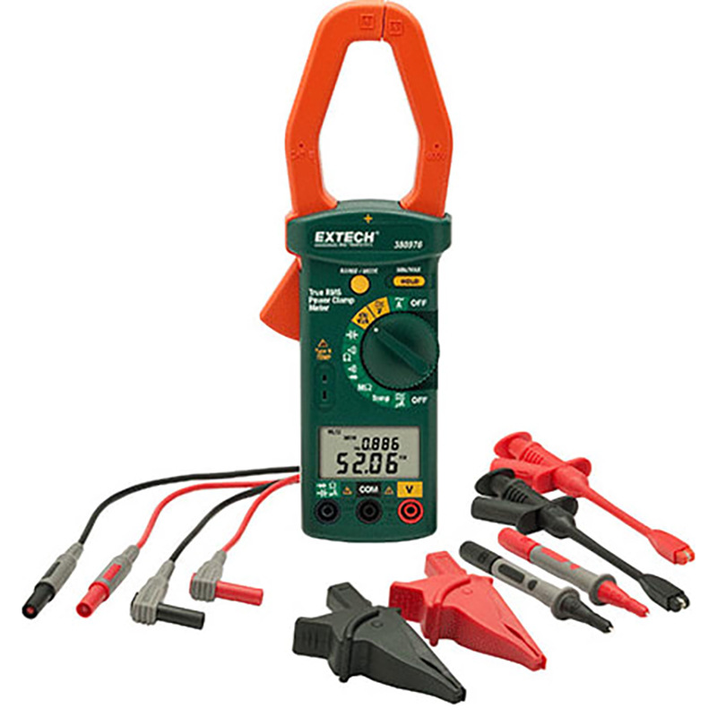 Extech 380976-K-NIST三相1000A交流功率钳形表套件