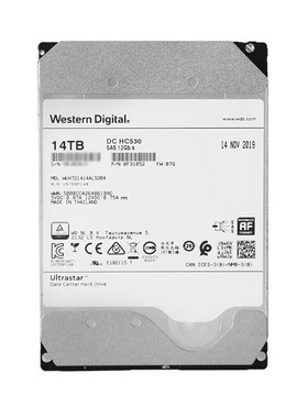 西数 HC530 SAS 14TB CMR垂直 7200转 512MB WUH721414AL5204