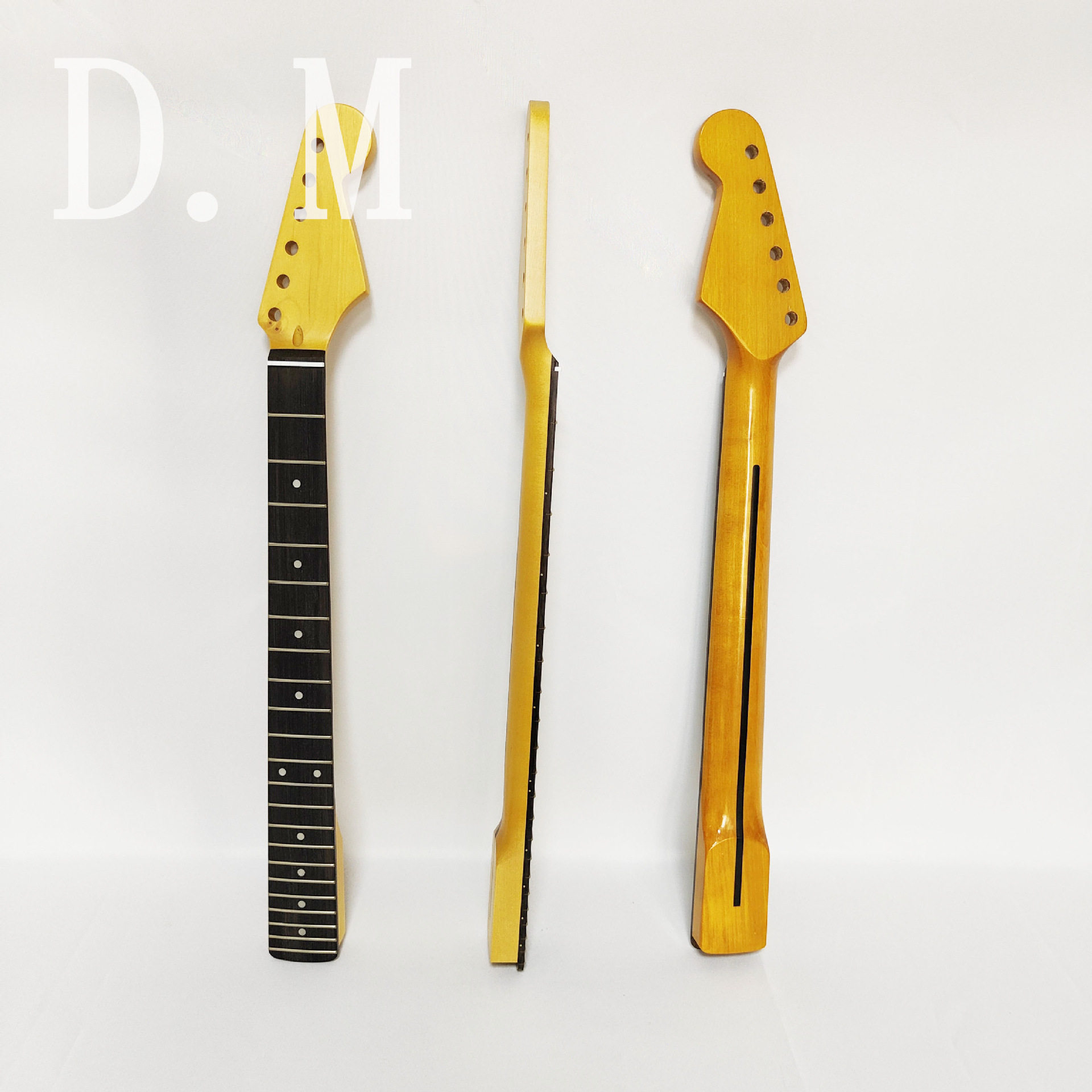 22品ST电吉他琴颈带背中线吉他琴柄玫瑰木指板琴颈黄色琴柄