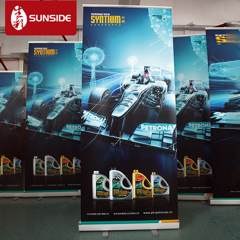 深圳厂家供应铝合金双面易拉宝 加强加厚抗风铝合金易拉宝