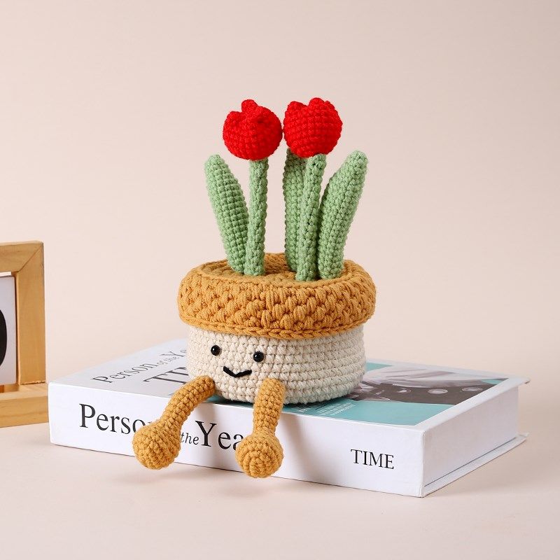 优选编织收纳筐带盖子桌面杂物零食储物整理筐家用可爱毛线玩具收